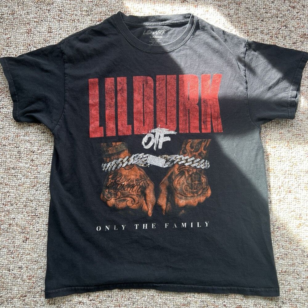 Lil Durk Only The Family Black T Shirt Mens Size Large  Rapper Music Hip Hop
